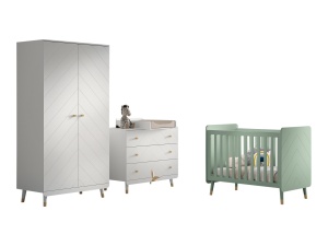 Set Mobilier pentru Bebeluși, 4 Piese, Multicolor (Pin Masiv și MDF) – Billy – Vipack - Img 2