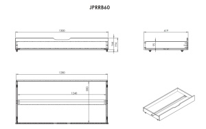 Set Pat Jumper Transformabil 90x140-200 cm cu Sertar și Saltea, pentru Copii, Alb – Vipack - Img 8