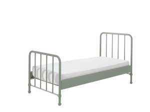 Set Pat Metalic și Noptieră, Verde Olive, 90 x 200 cm (Metal) – BRONXX – Vipack - Img 5