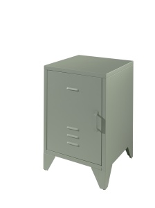 Set Pat Metalic și Noptieră, Verde Olive, 90 x 200 cm (Metal) – BRONXX – Vipack - Img 6