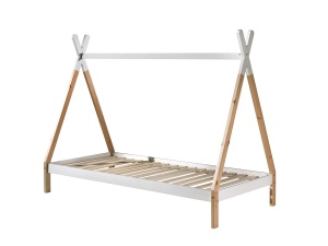 Set TIPI format în Pat copiiul înălțat fără gard (90 x 200 cm) și un sertar alb. - Img 4