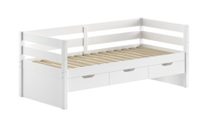This MARGRIT combination in white consists of a cabin bed (90 x 200 cm) with three storage drawers and a matching pull-out bed. - Img 5