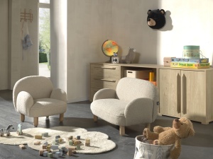 This ROCKY combination in beige consists of a single mini sofa and a double mini sofa. - Img 2