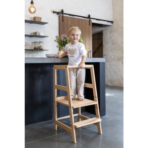 [VIPACK] Turn de învățare Nature | Lemn masiv de fag european | Natur | Design Montessori Reglabil 41x48x85 cm