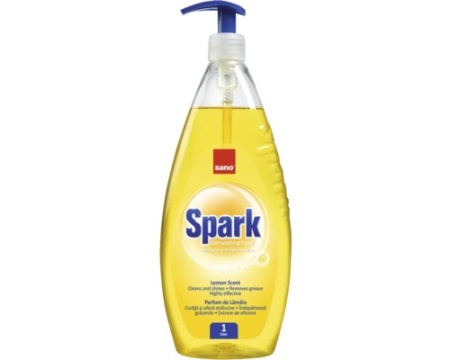 Sano Detergent lichid vase Spark Lămâie 1L (kindrakan)