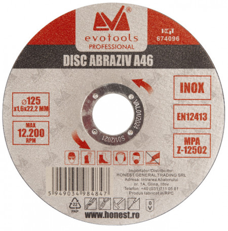 Disc abraziv ETP A46 Inox 115x1