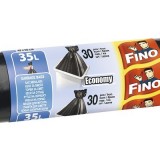Saci menaj Fino Economy 35L 49 x 60 cm, negri, 30 bucati
