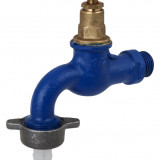 Robinet dublu serviciu fonta (portfurtun) 1/2