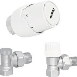 Robineti calorifer coltar (tur-retur) Ferro cu cap termostatic 1/2”