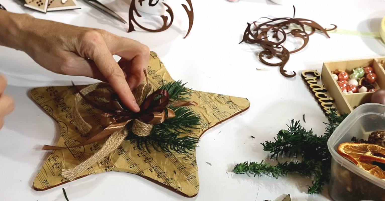 Decorează o Steluță din placaj ∣ Tutorial Deco Handmade de Crăciun