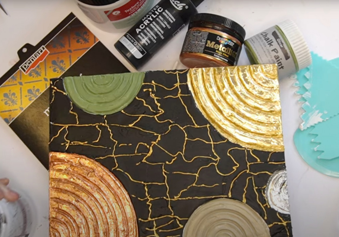 Cum să faci un Tablou abstract cu textură ∣ Textured Art on Canvas Tutorial
