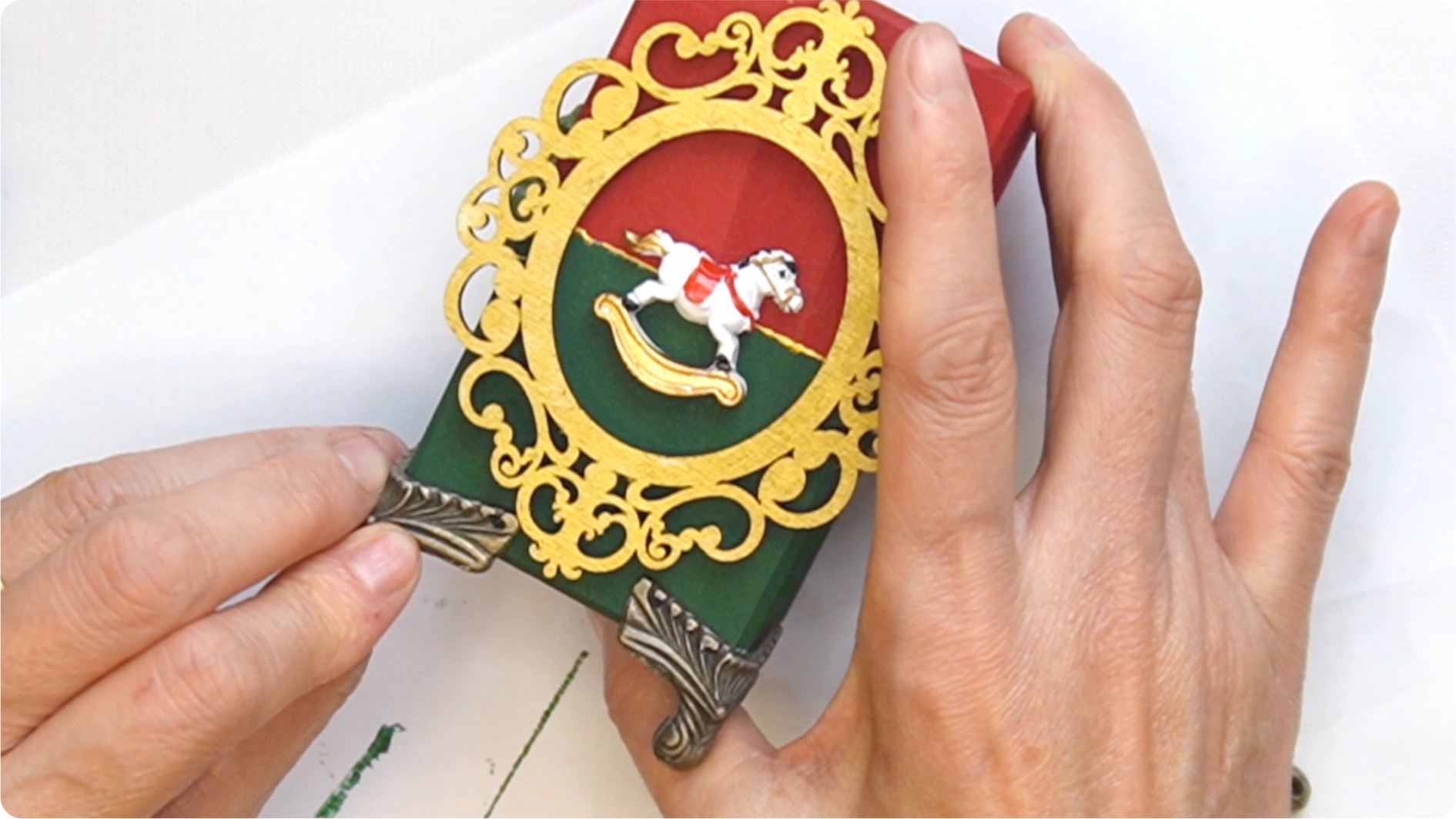 Suport de lumânare decorat pentru Crăciun – tutorial pas cu pas