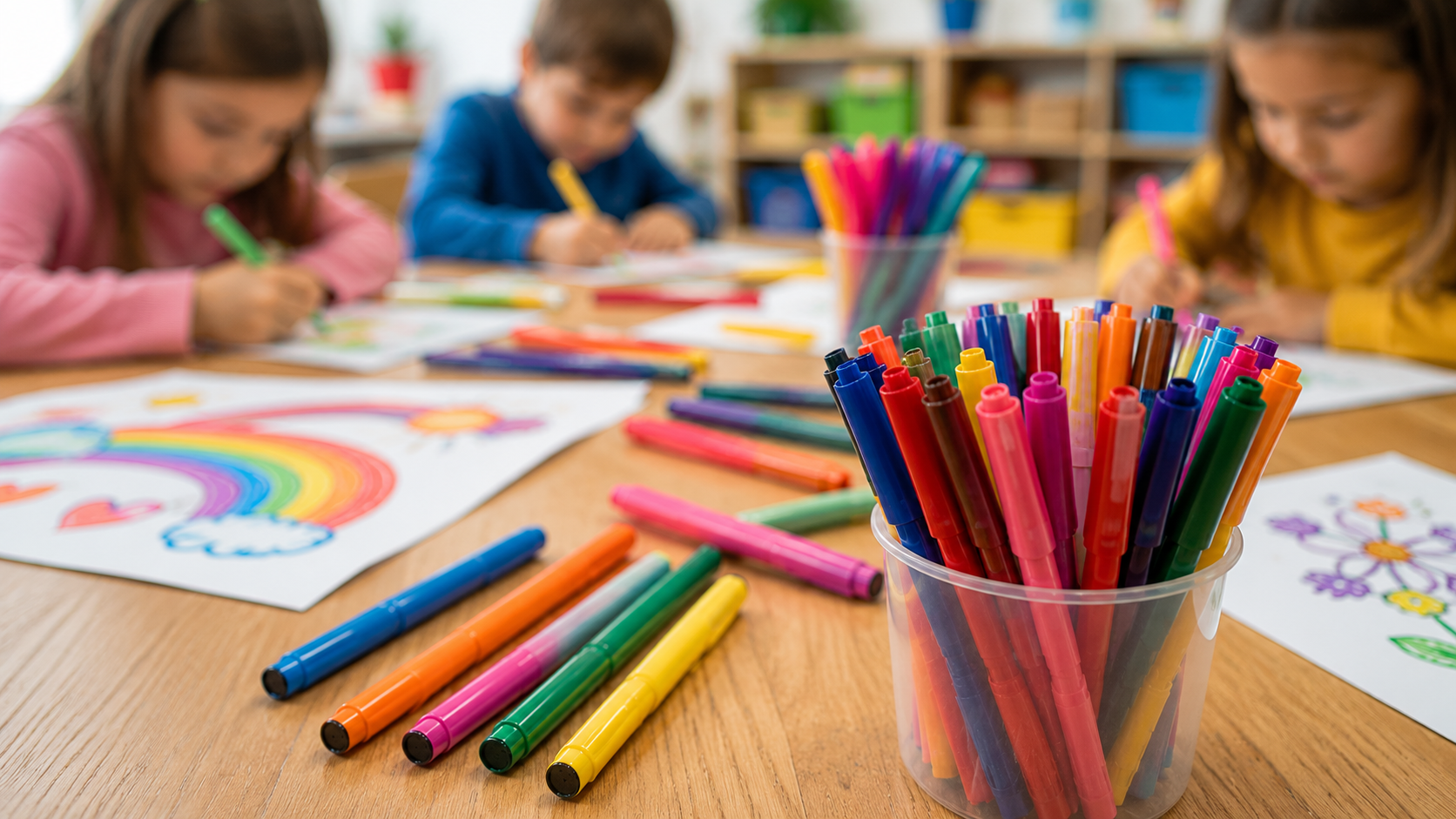 10 activități educative cu carioci la grădiniță și în clasele primare