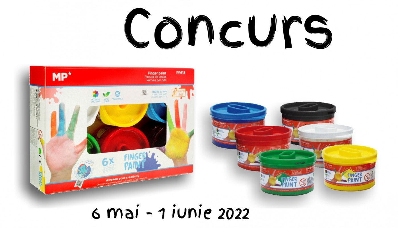 Concurs: Câștigă un set de acuarele pentru pictura cu degete