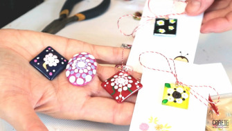 DIY ∣ Pandantive din sticlă ∣ Mărțișoare ∣ Tehnica mandalei pe cabochon