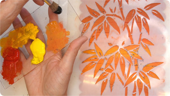 Tutorial DIY: Tablou cu bambus pictat – din spatule de lemn