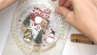 Tablou Magic de Iarnă – Tutorial pentru un decor handmade luminos