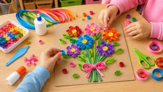 Quilling pentru copii – de la primele spirale la adevărate opere creative