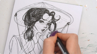 Cum să desenezi un portret în fineliner – ghid pas cu pas pentru detalii, umbre și expresivitate