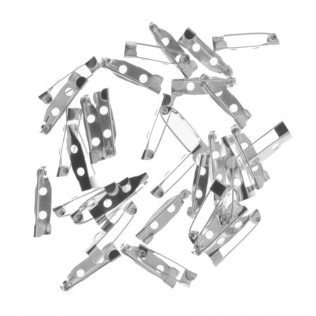 Baza brosa argintie 2 gauri 30mm 13,5g (18buc)