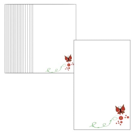 Cartonas martisor model-02 fluturi 9x5,4cm 20/set