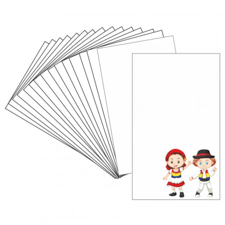 Cartonas martisor model-66 copii dansatori 9x5,4cm 50/set