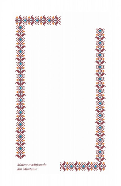 Cartonas martisor model-70 motive traditionale din Muntenia 9x5,4cm 10/set