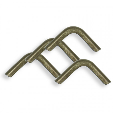 Coltar metalic plat bronz antichizat pentru fotografii 1,4x1,4cm 4/set 366961