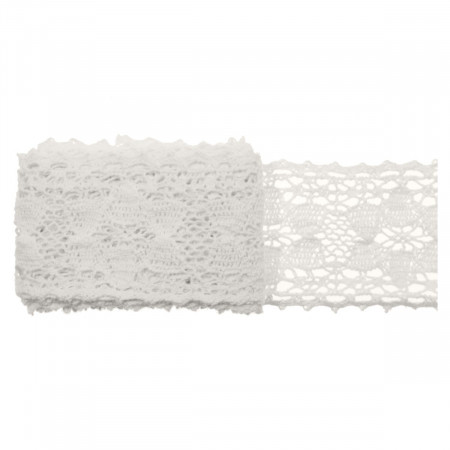 Dantela bumbac alba 6cm x 1,50m
