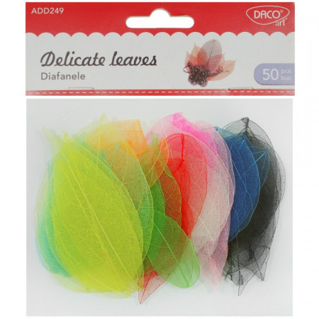 Frunza textil multicolora dimensiuni variate 50/set Daco AD249