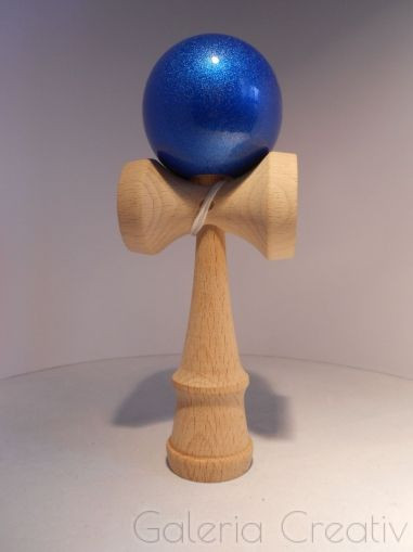 Joc kendama 16cm bila albastru sidef 6cm 018178