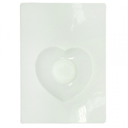 Matrita plastic suport lumanare inima 10,5x9,5cm 170