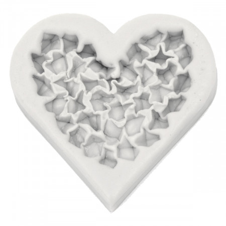 Matrita silicon inima cu model 8,7x8,5x1,3cm 825161