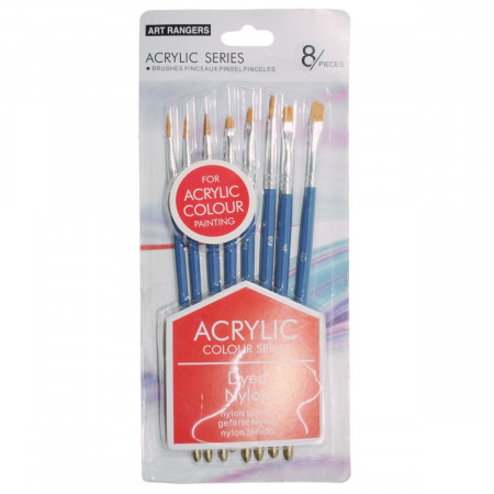 Pensula sintetica varf forme diferite pentru acrilic 8/set BREA0813B P1626