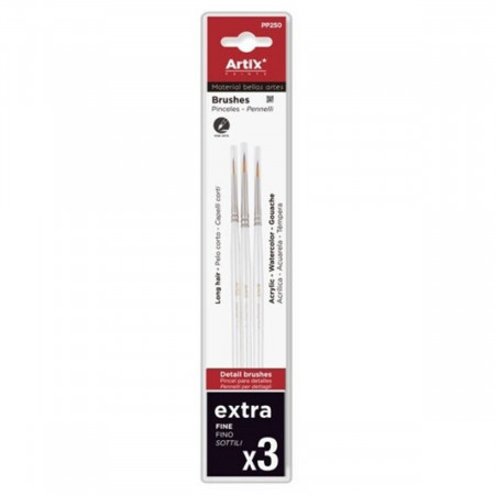 Pensula sintetica varf liner coada scurta 3/set Artix 3/0-2/0-0 PP250