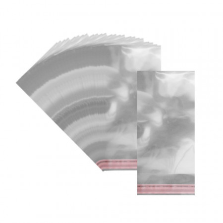 Punga transparenta cu clapeta adeziva 6x9/13cm 500/set