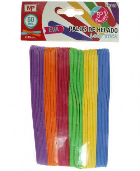 Spatula carton buretat multicolor 2x15cm 50/set MP PM183