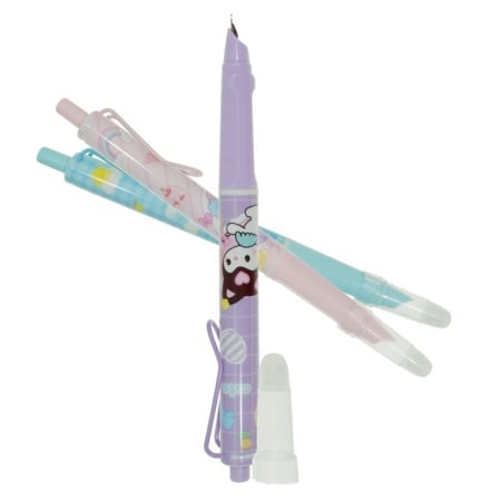 Stilou plastic cu convertor + clicker + guma de sters modele diverse 0050
