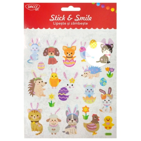 Abtibild Animale Paste 22buc pe folie 15x16cm Daco AB910 multicolor