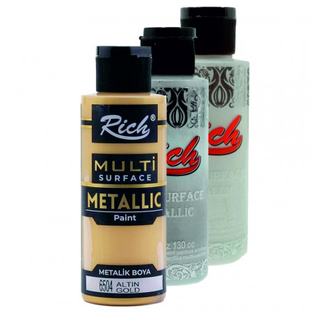 Acrilic multisuprafete metalizat 120ml Rich MSM-120