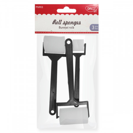 Burete pictura tip trafalet 2,4cm/4,3cm/5,8cm 3/set DACO PN903