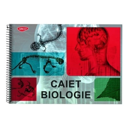 Caiet biologie cu spira A4 70/80g 24 file Daco CT303
