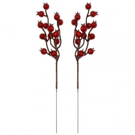 Crenguta macese rosii 27cm 2/set