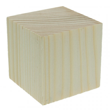 Cub lemn natur 8x8x8cm