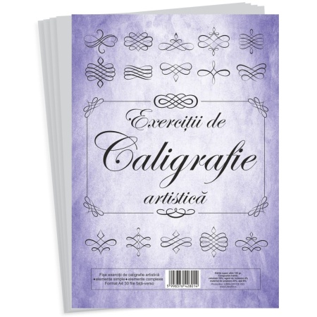 Fise exercitii de caligrafie artistica A4 30 file L28014
