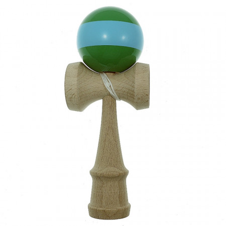Joc kendama 16cm bila verde dunga bleu 6cm 017860