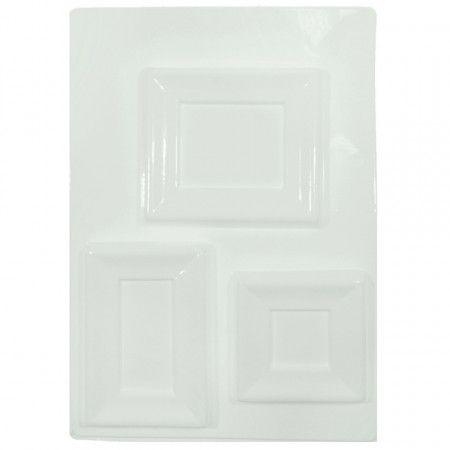 Matrita plastic 3 rame 2 dreptunghiulare, 1 patrata 033