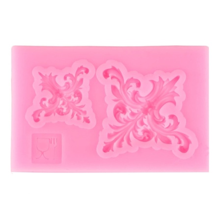 Matrita silicon elemente decorative 6x4x0,6cm 44059 roz