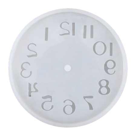 Matrita silicon model cadran mare de ceas cu cifre arabe 15,5x15,5x1cm 825216 gri