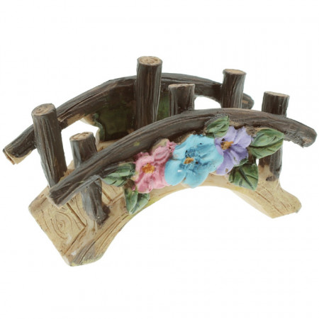 Miniatura pod arcuit cu flori din rasina 7x4x3,9cm DD55389